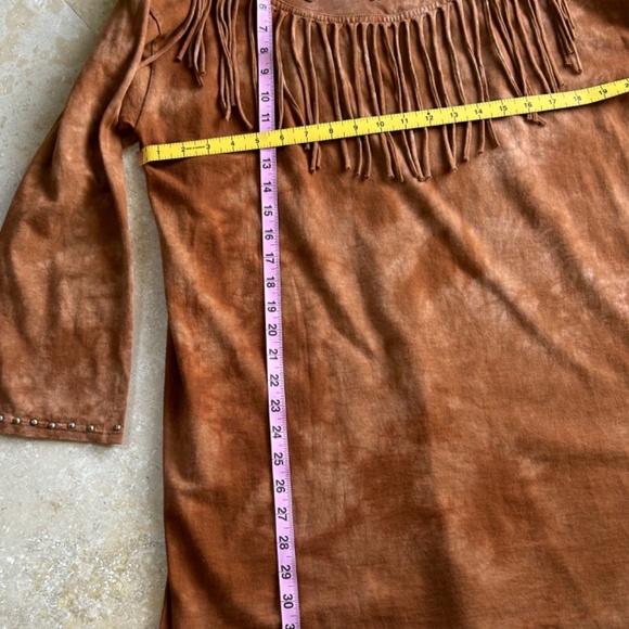 Visage Ladies Fashion  Dye Brown Cotton,Beaded and Fringed at top, with Pants - Picture 6 of 16